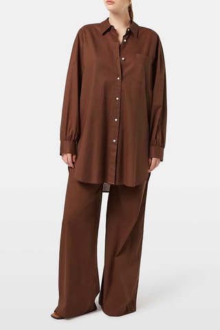 Chemisier oversize - Marron