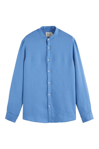 Chemise regular en lin - Bleu