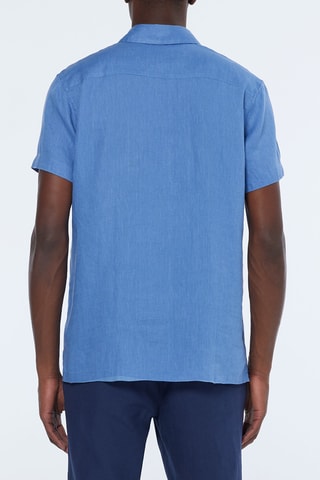 Chemise regular en lin - Bleu