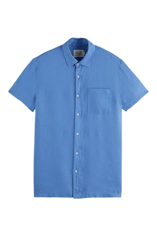 Chemise regular en lin - Bleu