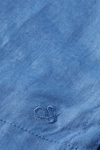 Chemise regular en lin - Bleu