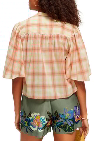 Chemiser à carreaux Jaune et rose