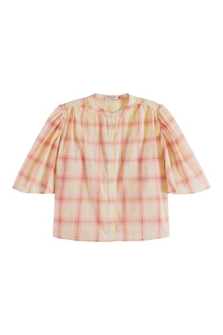 Chemiser à carreaux Jaune et rose
