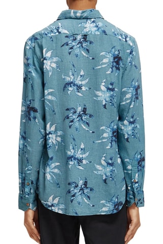 Chemise en lin - Bleu