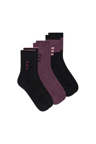 3 paires de chaussettes en coton biologique - Noir