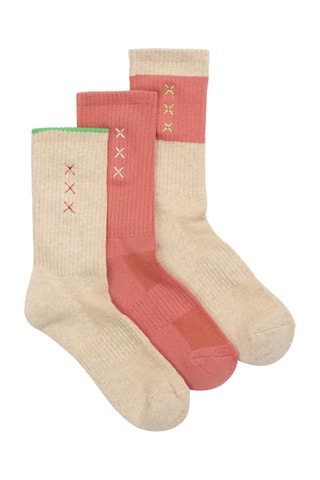 3 paires de chaussettes en coton biologique - Ivoire