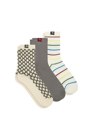 3 paires de chaussettes - Ivoire