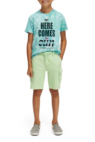 T-shirt tie and dye  en coton biologique - Turquoise