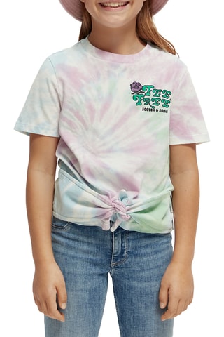 T-shirt tie and dye en coton biologique - Violet
