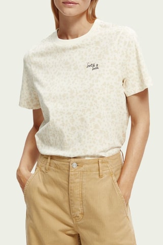 T-shirt regular en coton biologique - Blanc