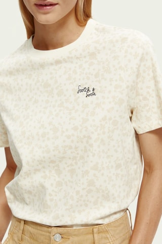 T-shirt regular en coton biologique - Blanc