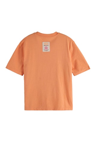 T-shirt noué en coton biologique - Orange