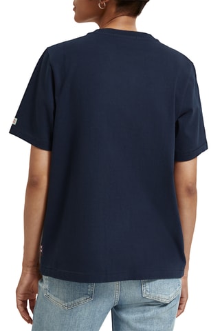 T-shirt regular en coton biologique - Bleu marine