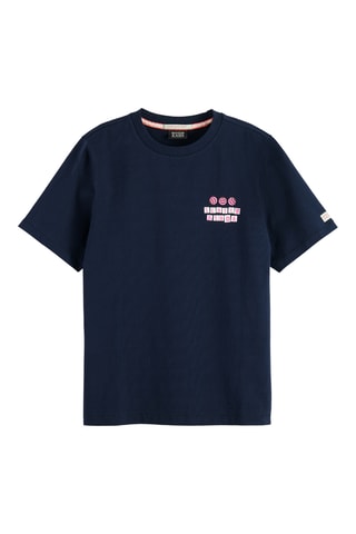 T-shirt regular en coton biologique - Bleu marine