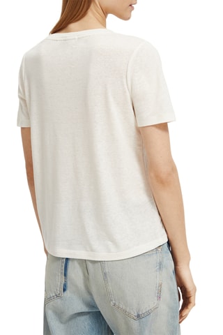 T-shirt en lin - Blanc cassé