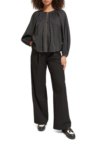 Blouse en coton biologique - Noir