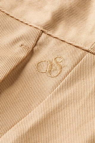 Short chino en coton biologique taille haute - Beige