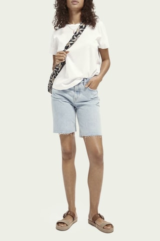 Short en jean et coton biologique - Ciel