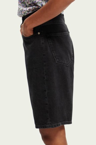 Short en jean - Noir