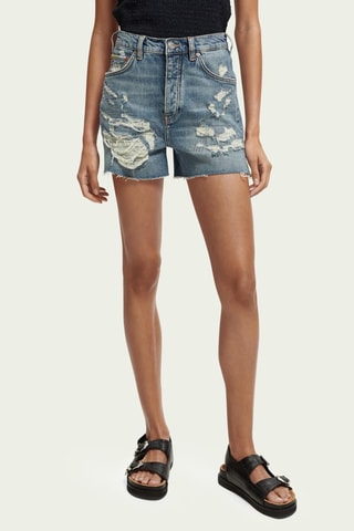 Short en jean - Bleu