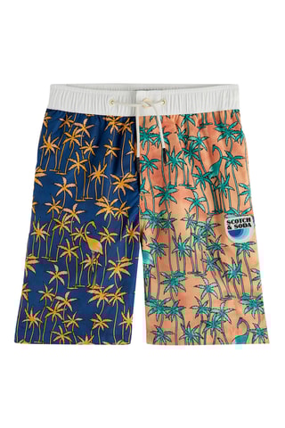 Short - Bleu marine et saumon