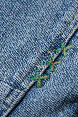 Short slim en jean - Bleu clair