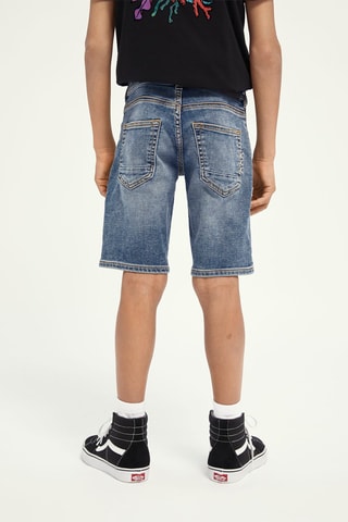 Bermuda en jean en coton biologique - Bleu clair