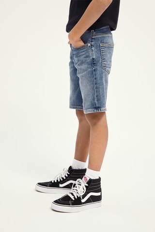 Bermuda en jean en coton biologique - Bleu clair