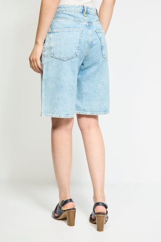 Bermuda en jean taille haute - Bleu clair