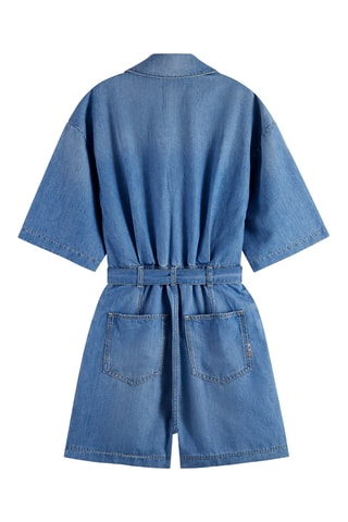 Combishort  en jean - Bleu clair