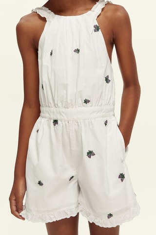 Combinaison en coton biologique - Blanc