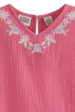 Blouse et jean - Rose et bleu clair