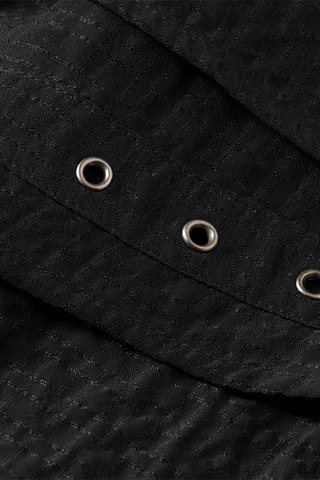 Jupe volantée taille haute - Noir