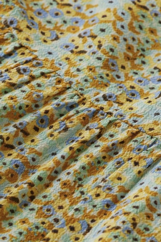 Jupe longue - Moutarde et turquoise