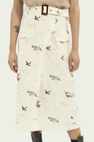 Jupe portefeuille - Beige