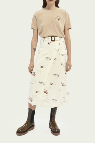 Jupe portefeuille - Beige