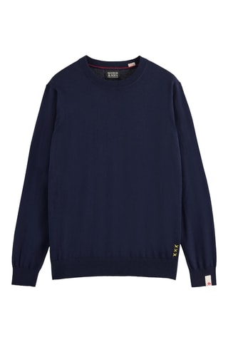 Pull en lin - Bleu marine