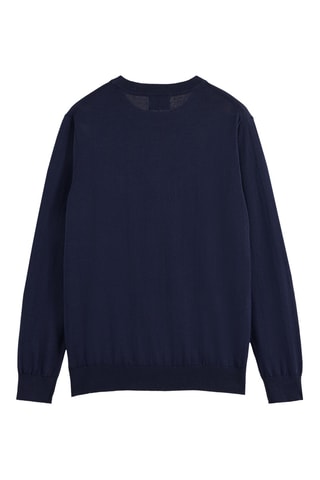 Pull en lin - Bleu marine
