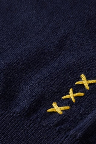 Pull en lin - Bleu marine