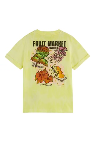 T-shirt tie and dye en coton biologique - Jaune