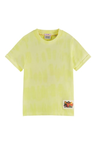 T-shirt tie and dye en coton biologique - Jaune
