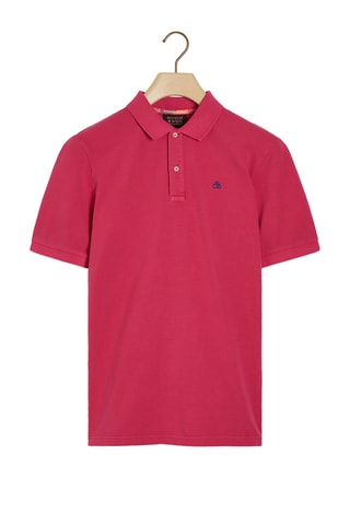 Polo en coton biologique - Fuchsia
