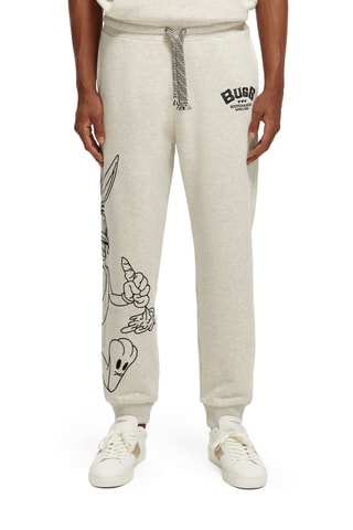 Jogging en coton biologique Bugs Bunny Looney Tunes - Ecru chiné