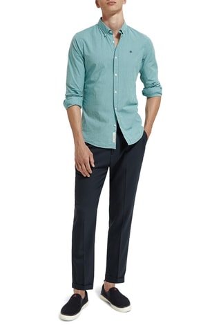 Chemise en coton biologique - Bleu cobalt