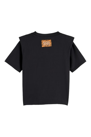 T-shirt noué en coton biologique - Noir