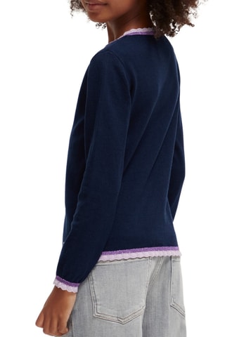 Gilet en coton biologique et laine - Bleu marine