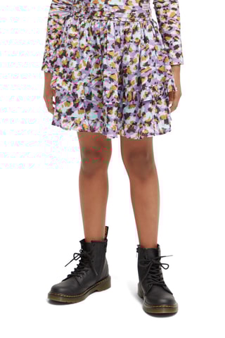 Jupe volantée - Turquoise et violet