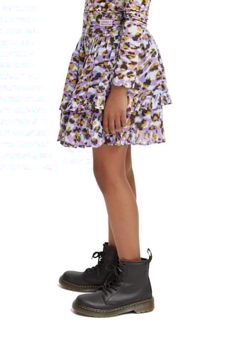 Jupe volantée - Turquoise et violet