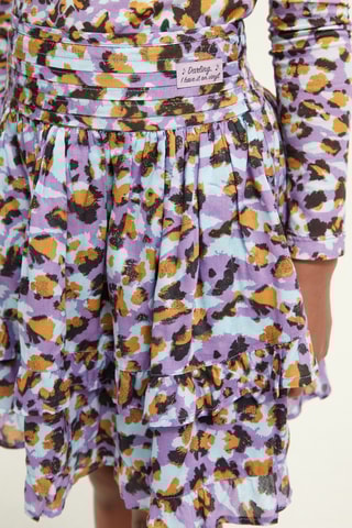 Jupe volantée - Turquoise et violet