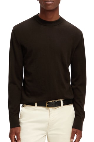 Pull en mérinos Essentials - Marron foncé